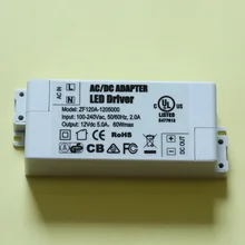 20 шт./лот UL FCC, CE и GS/CE/SAA Сертификация DC12V 5A 60 Вт светодиодный трансформатор источник питания