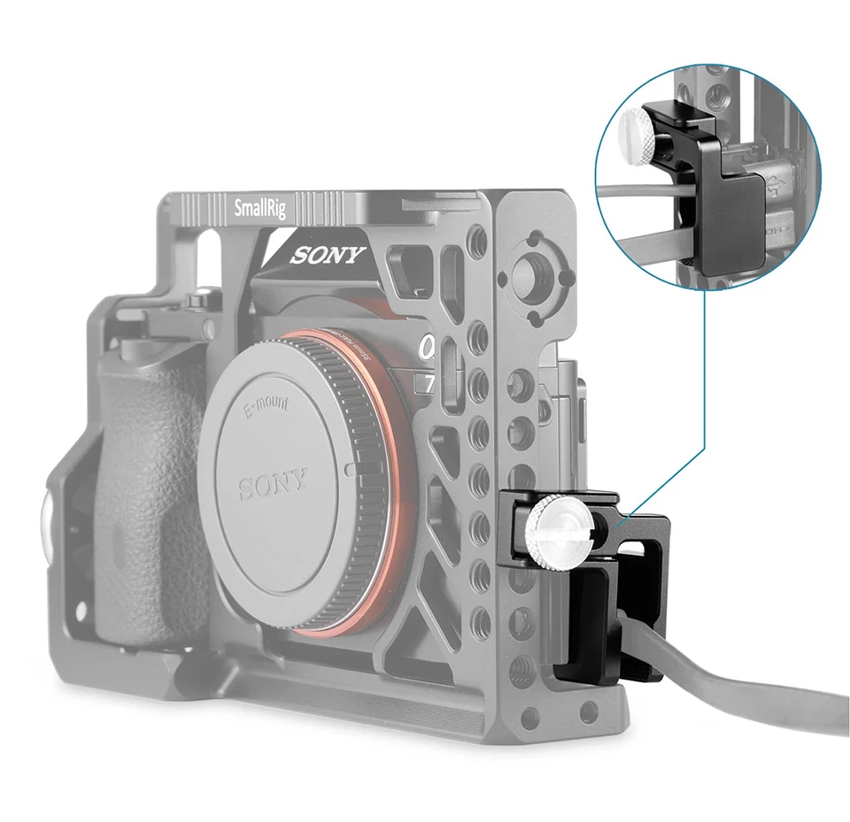 SmallRig Кабель HDMI Зажим для sony A6500 A6300 A6000 камера SmallRig клетка 1661/A7 A7S SmallRig клетка 1815 и т. Д.- 1822