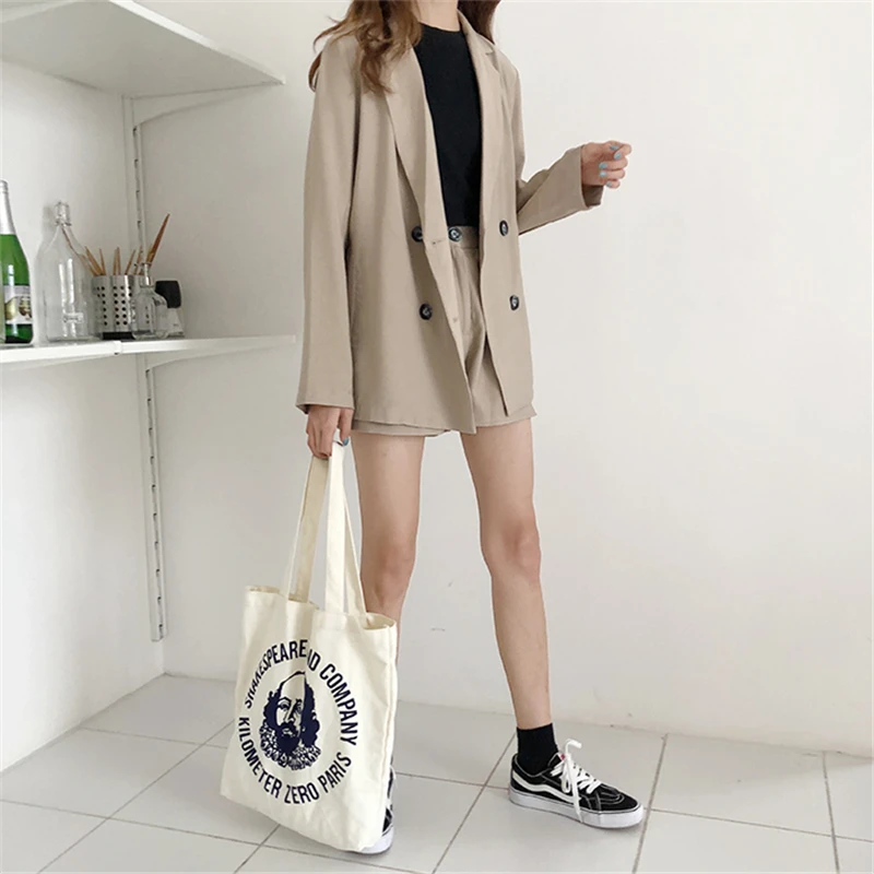 Hzirip Women Autumn Simple Office Suit Sets Solid Suit Short Pants Blazer Double Breasted Jacket&Trouser Work Lady 2 Pieces set Hzirip Women Autumn Simple Office Suit Sets Solid Suit Short Pants Blazer Double Breasted Jacket&Trouser Work Lady 2 Pieces set