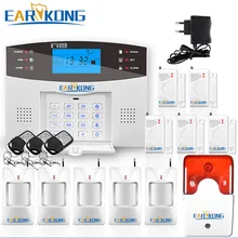GSM Alarm System Wireless 433MHz English Russian Spanish French Italian Language Door Open Detector Motion Sensor Alarm