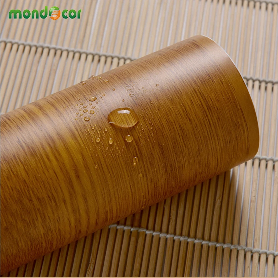 

PVC Waterproof Self adhesive Wallpaper Furniture Kitchen Cabinet Vinyl Contact Paper Wood Grain Door Wall Stickers Home Decor