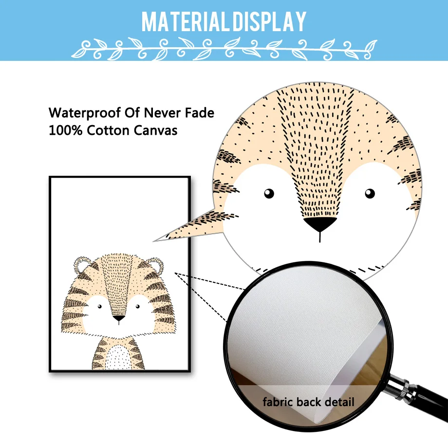 Лев, олень, лиса, сова, Медведь, Кролик, тигр, Детские плакаты на скандинавскую тему и репродукции, настенное искусство, холст, картина на стену, детская комната, Декор