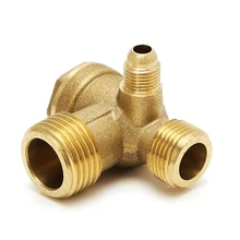 С наружной резьбой 3 способ Металлический воздушный компрессор обратный клапан золотой тон T22