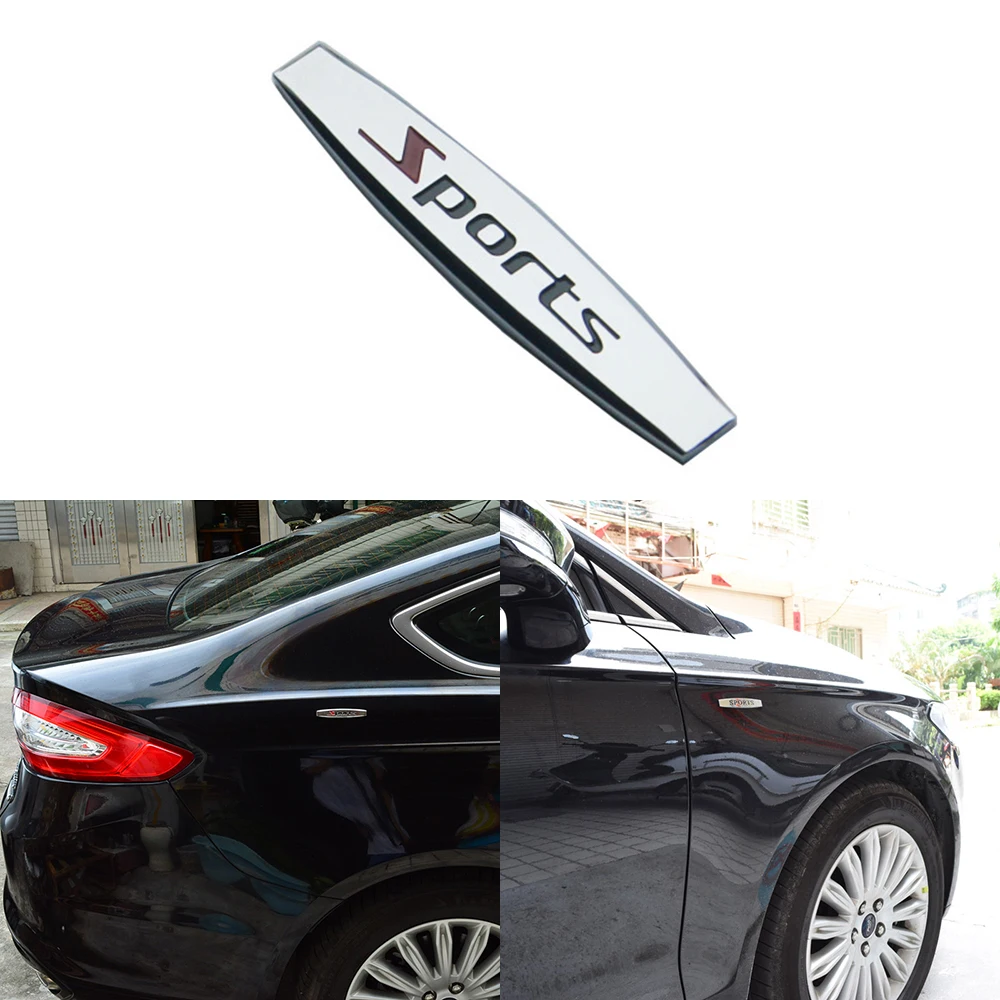 Car Emblem Side Fender Badge Decal Rear Bumper Trunk Decorative Auto