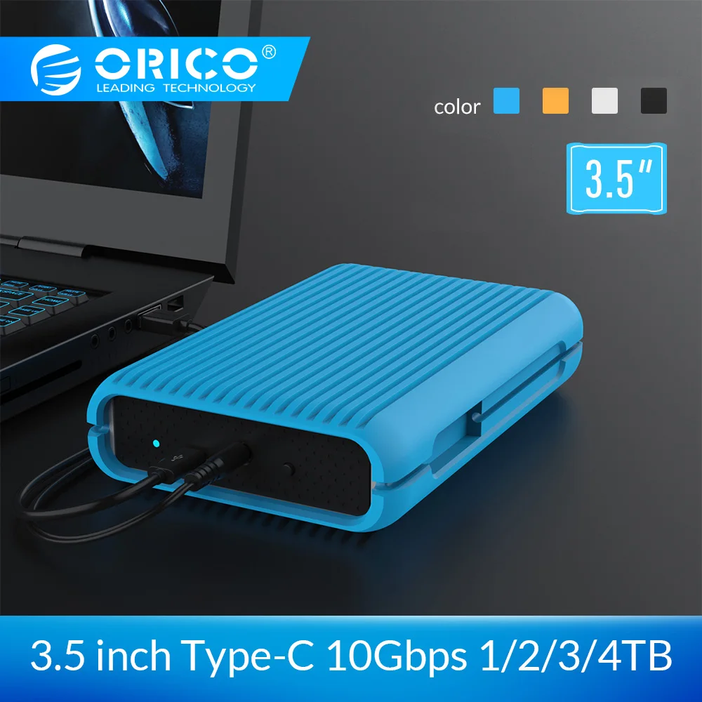 ORICO MS35 1/2/3/4 TB USB3.1 Gen2 TYPE-C 3.5 In 10Gbps High-Speed Shockproof External Hard Drives HDD Desktop Mobile Hard Disk