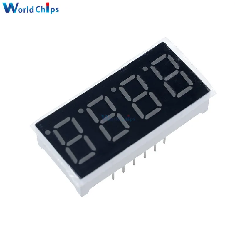 

10PCS 0.36 inch 4bit Common Cathode Digital Tube Red Digit LED Digit Display 7 Seg Segment 0.36 inch 0.36'' 0.56in. 4 Four bit
