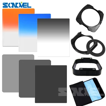 

11 in 1 Graduated Filter Kit + ND2 ND4 ND8 + 58mm Ring adapter + Filter Holder + Wide-Angle Holder with case For Cokin p series