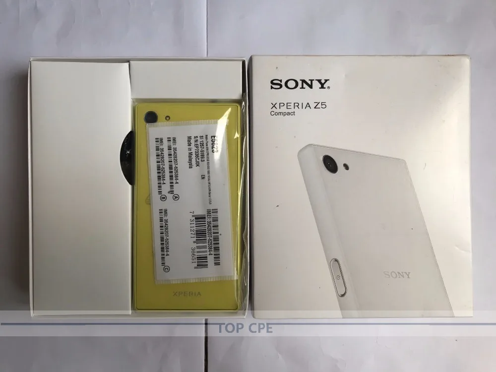 sony Xperia Z5 Compact E5823 разблокированный ОЗУ 2 Гб ПЗУ 32 ГБ Android четырехъядерный и четырехъядерный 4," 23MP 1080P мобильный смартфон