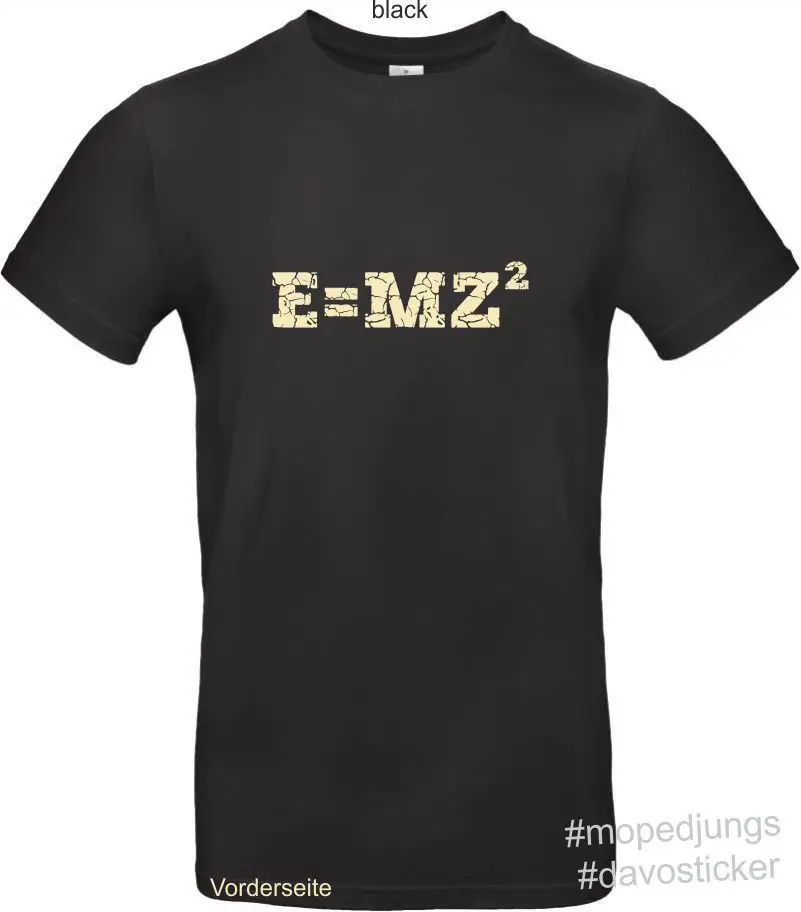 

2019 Cool T-Shirt E=MZ² Mopedjungs Simson MZ Oldtimer Trabant Wartburg DDR Osten ETZ ES Tee