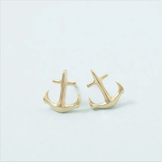 Whole 30 Pairs Fashion Tiny Anchor Stud Earrings Mix Color Whole 30 Pairs Fashion Tiny Anchor Stud Earrings Mix Color Casual Style Earing Jewelry Free Shipping