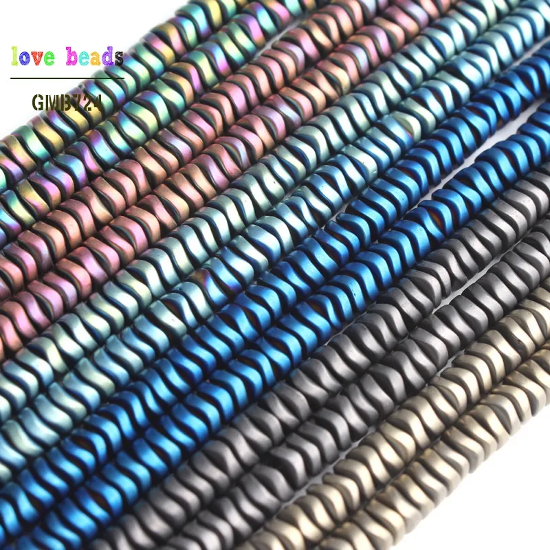 

4mm Natural Matte Gold Silver Blue Hematite Stone Round Spacer Beads for Jewelry Making DIY Bracelet 15'' Strand