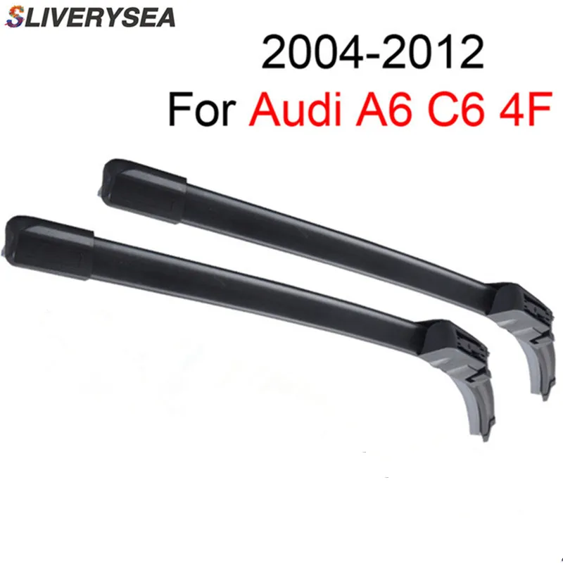 

SLIVERYSEA Windscreen Wiper For Audi A6 C6 4F 2004 2005 2006 2007 2008 2009 2010 2011 2012 Natural Rubber Auto Car Accessories