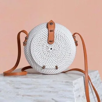 

JHD-Women Pure White Flip Cover Vintage Bohemian Women Sling Bag