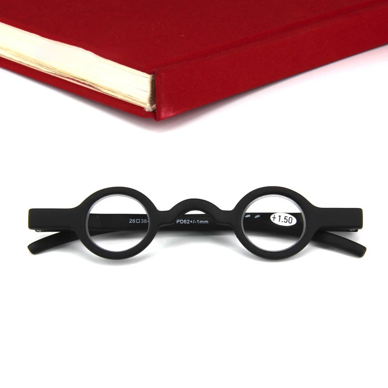 

Cubojue Small Mini Reading Glasses Men Women Round Eyewear Diopter Male Woman's Points +150 200 250 Near Sight