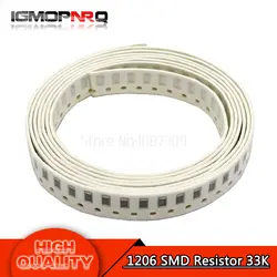 100 шт 1206 SMD резистор 5% 33 K ом Резистор Чип 0,25 W 1/4 W 333