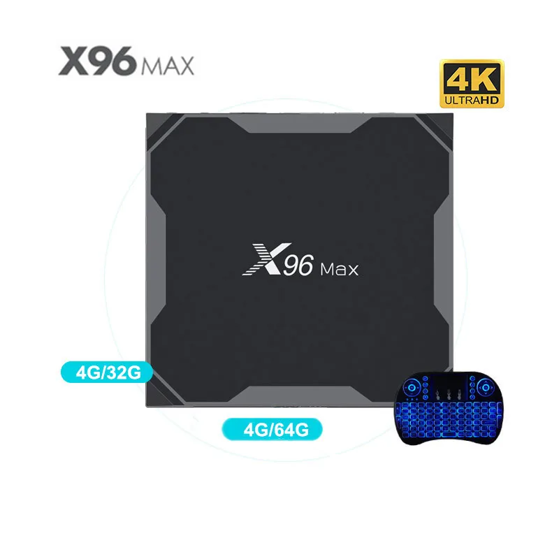 

Android 8.1 X96Max TV Box Amlogic S905X Max 2GB/ 16GB Quad Core WIFI Bluetooth4.0 Smart Set Top Box HDMI 4K*2K HD PK T9