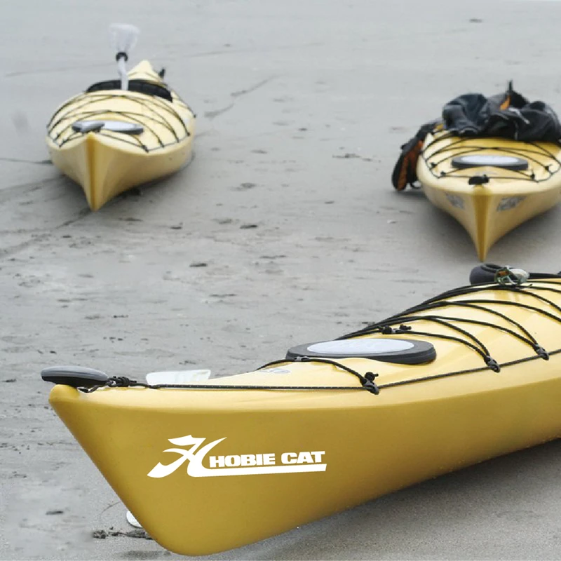 Набор из 2 наклеек для Hobie Cat парусная лодка виниловые наклейки съемные водонепроницаемые наклейки для гонок Спорт Пляж Лодка украшения