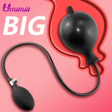 Large Inflatable Anal Plug Big Dildo Pump Anal Dilator Expandable No Vibrator Butt Plug Anal Balls Sex Toys For Women Men Gays