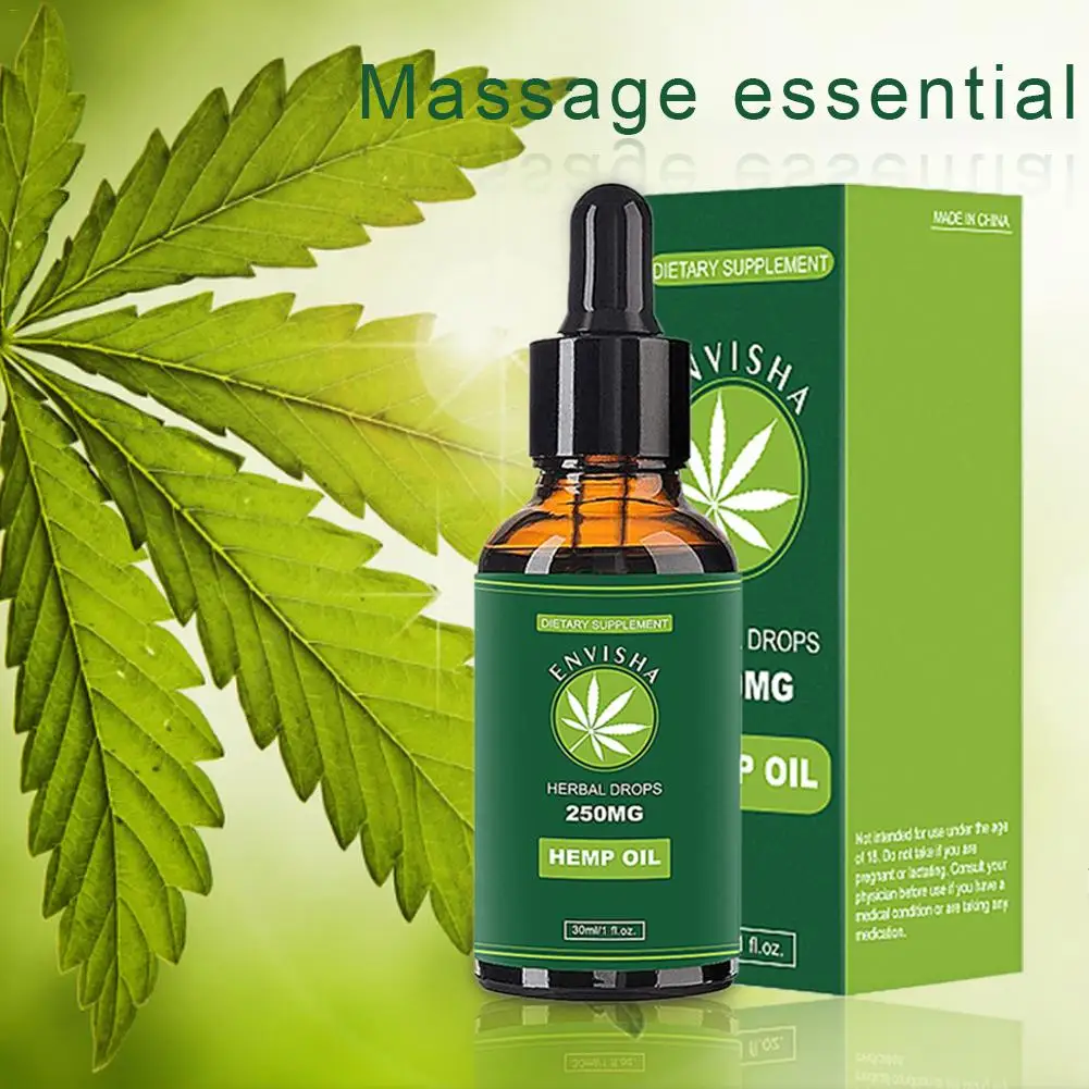 

30ML Hemp Oil Massage Essential Oil Natural Anti--Inflammatory Body Skin Care Massage Spa Pain Relief Anti Anxiety Improve Sleep