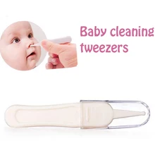 4 шт./лот Пинцет для чистки новорожденных, пинцет для чистки ушей и носа, безопасные пинцеты для чистки младенцев, пластиковые принадлежности, удобные пинцеты