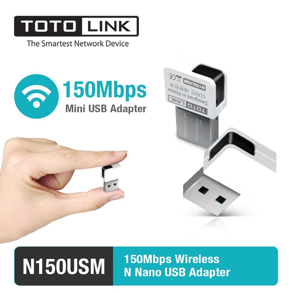 Totolink N150usm 150mbps Wireless Mini Usb2 0 Wi Fi Adapter Wifi Receiver Network Card 802 11n G B For Windows 7 8 10 Xp Linux Network Cards Aliexpress