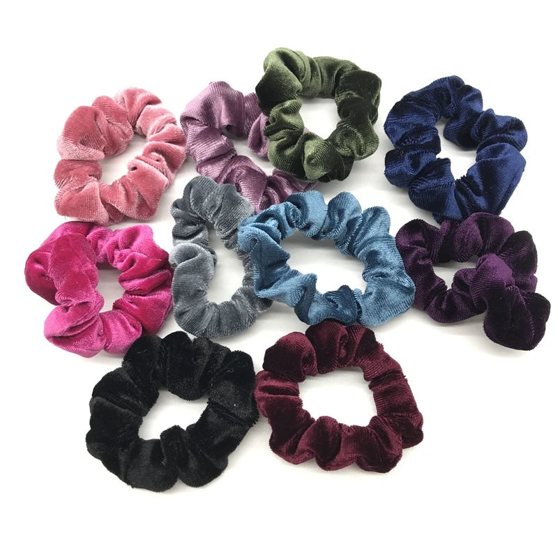 

Free shipping Velvet Scrunchie Women Girls Elastic Hair Rubber Bands Accessories Tie Hair Ring Rope Ponytail Holder Hairband