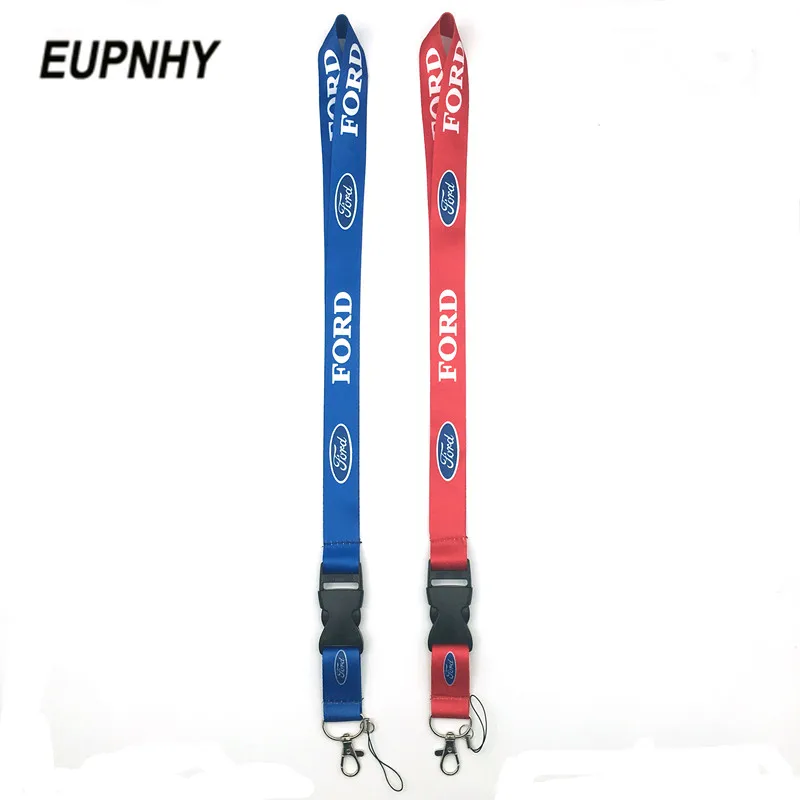 EUPNHY Red/Blue FORD Car Logo Detachable Lanyards Mobile Phone ID Badge Holder Neck Strap Lanyard for Keys Keychain | Украшения и