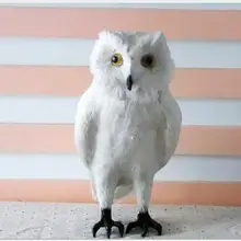 WYZHY моделирование сова реквизит Животные перья сад украшение дома 28 см