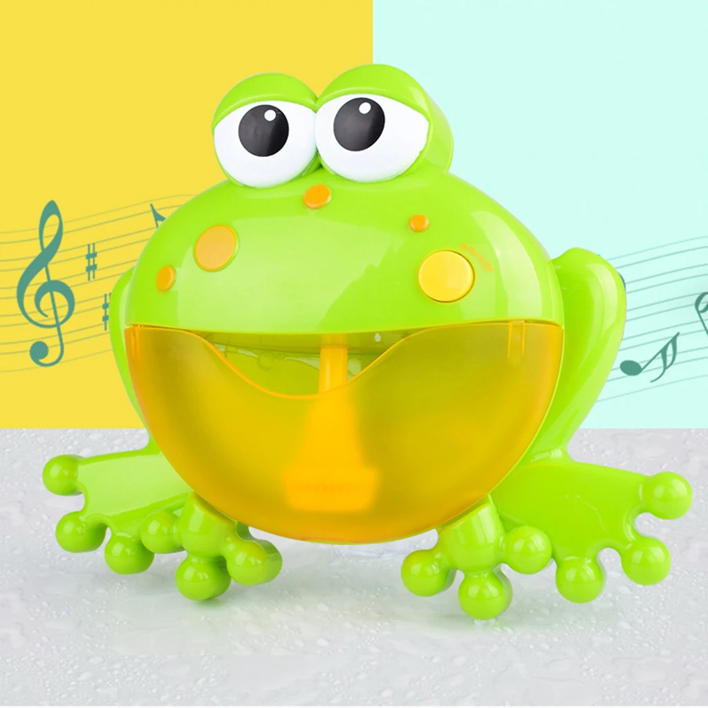 Baby Bath Bubble Machine Big Frogs Automatic Bubble Maker Blower Music Bathtub Soap Toy for Kids
