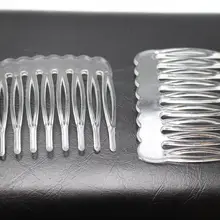 50 прозрачные пластиковые гладкие заколки для волос, боковые гребни, заколки для волос 46 мм