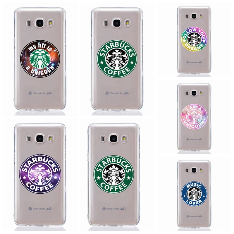 For Samsung Galaxy A3 A5 2016 2017 A300 A320F A510 A520F TPU Colorful Soft Starbucks pattern Design Cover Case Fundas F302