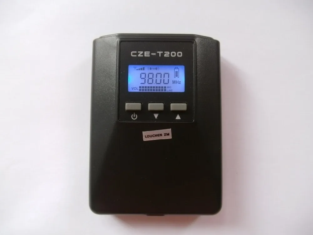 CZH-T200 портативный fm-передатчик радио вещания стерео моно мощность регулируемая для туризма вождения школы встречи