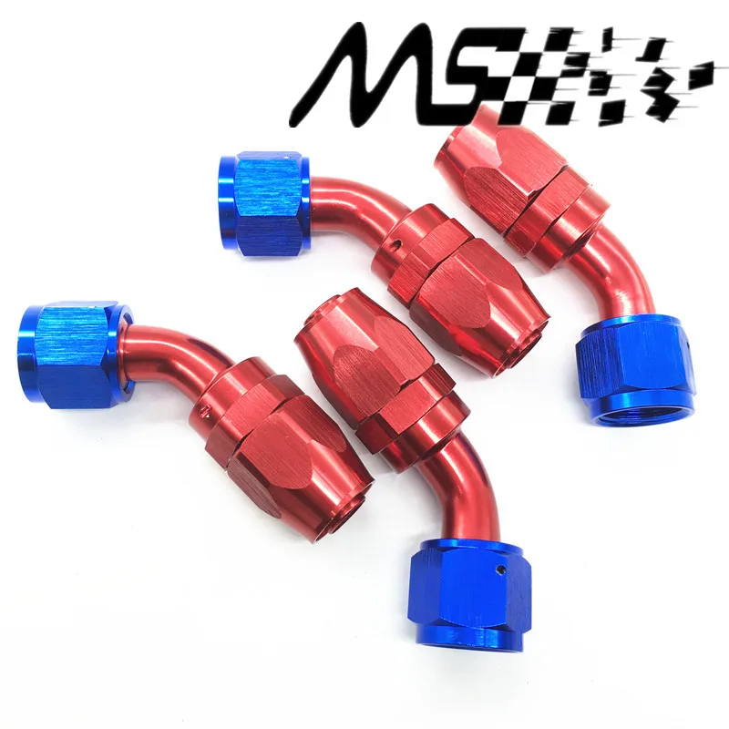 High Performance AN 06 Fitting AN06 Aluminum Fittings 45 Degree Oil/Fuel/Swivel hose fittings