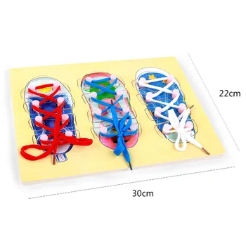 

Kids Baby Puzzle Early Education Intelligence Toy Practice Ability Training Product Baby's Own Hands-on Learning laces Toys