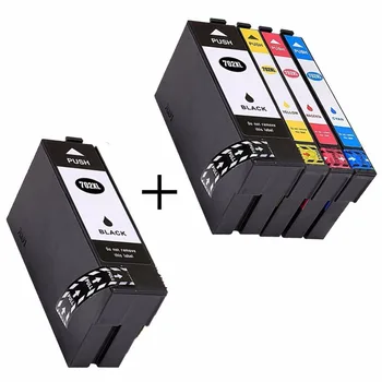 

XIMO 5PCS Compatible Remanufactured ink cartridge 702 702XL E-702XL T-702XL for WorkForce WF-3720,WF-3725