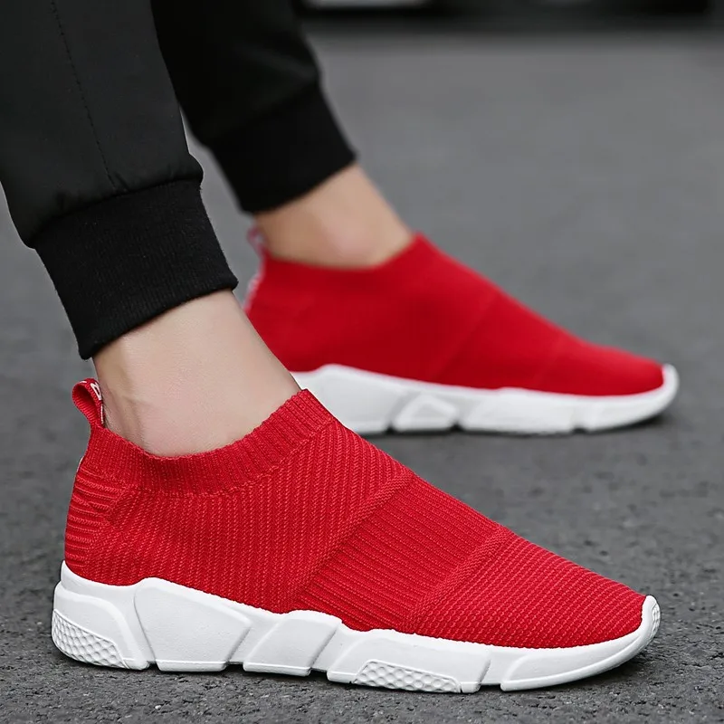 Всесезонные кроссовки унисекс с высоким берцем для бега для женщин и мужчин, легкие кроссовки для бега, женская спортивная обувь - Цвет: 2271-Red