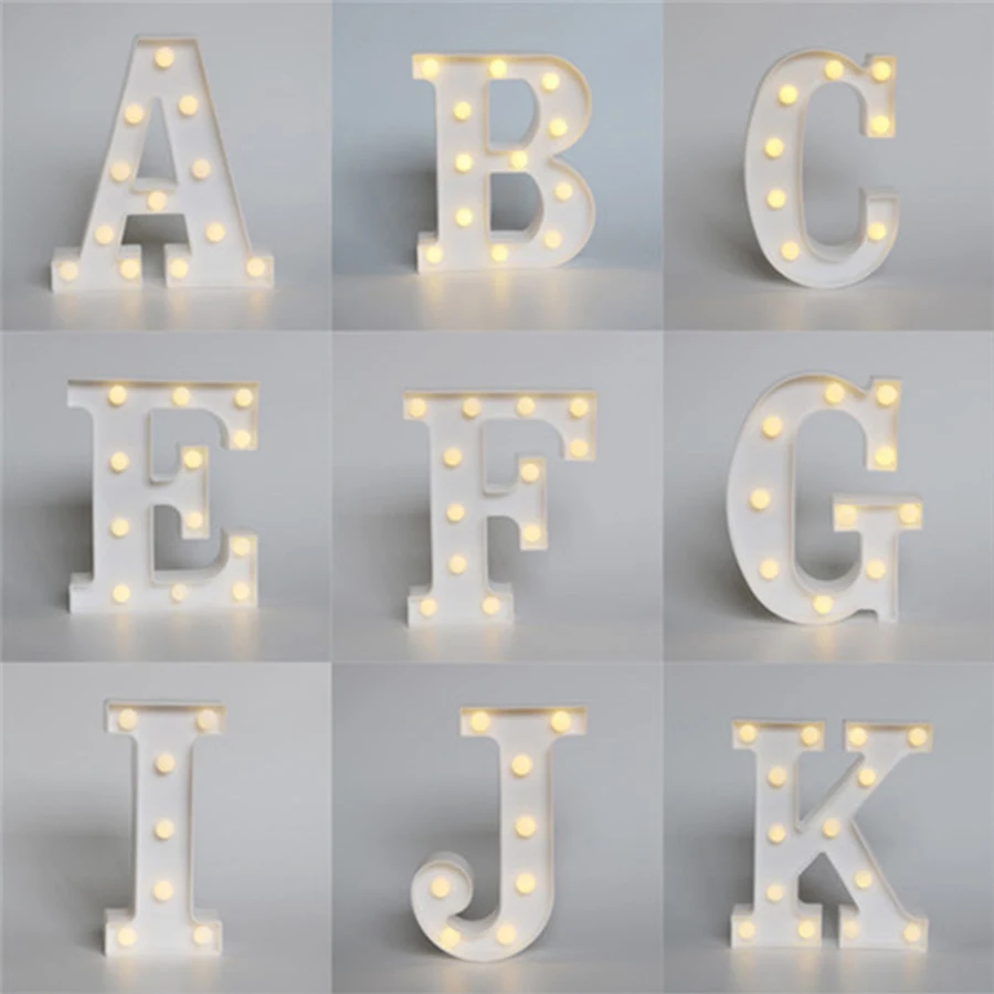 Светодиодный светильник с буквами алфавита 22 см 26 дюймов|night light|night light bedroomlight bedroom