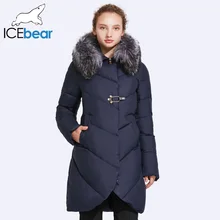 Can Icebear Collar Winter Jacket Women Placket Double Windproof