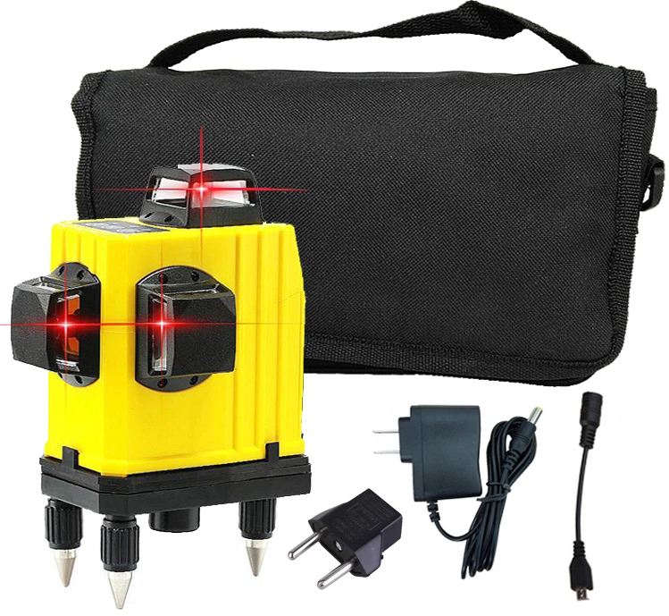 12 lines red laser level 3D laser level 360 Rotary Wall Multi Line