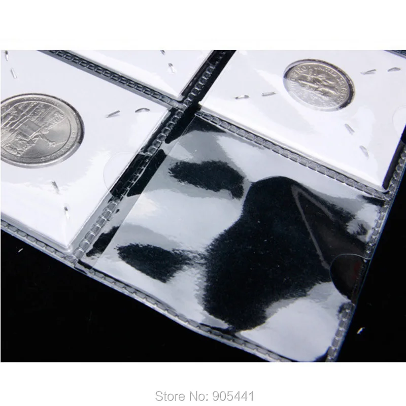 10 x Coin Holder Flips 12 Pocket Album Pages Conventional Size Exclusive Suitable for Paper Coin Holders Flips