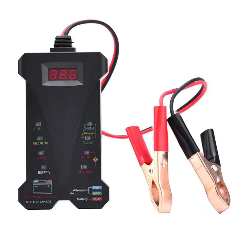 12V Цифровой тестер батареи Вольтметр и система зарядки анализатор с ЖК дисплеем