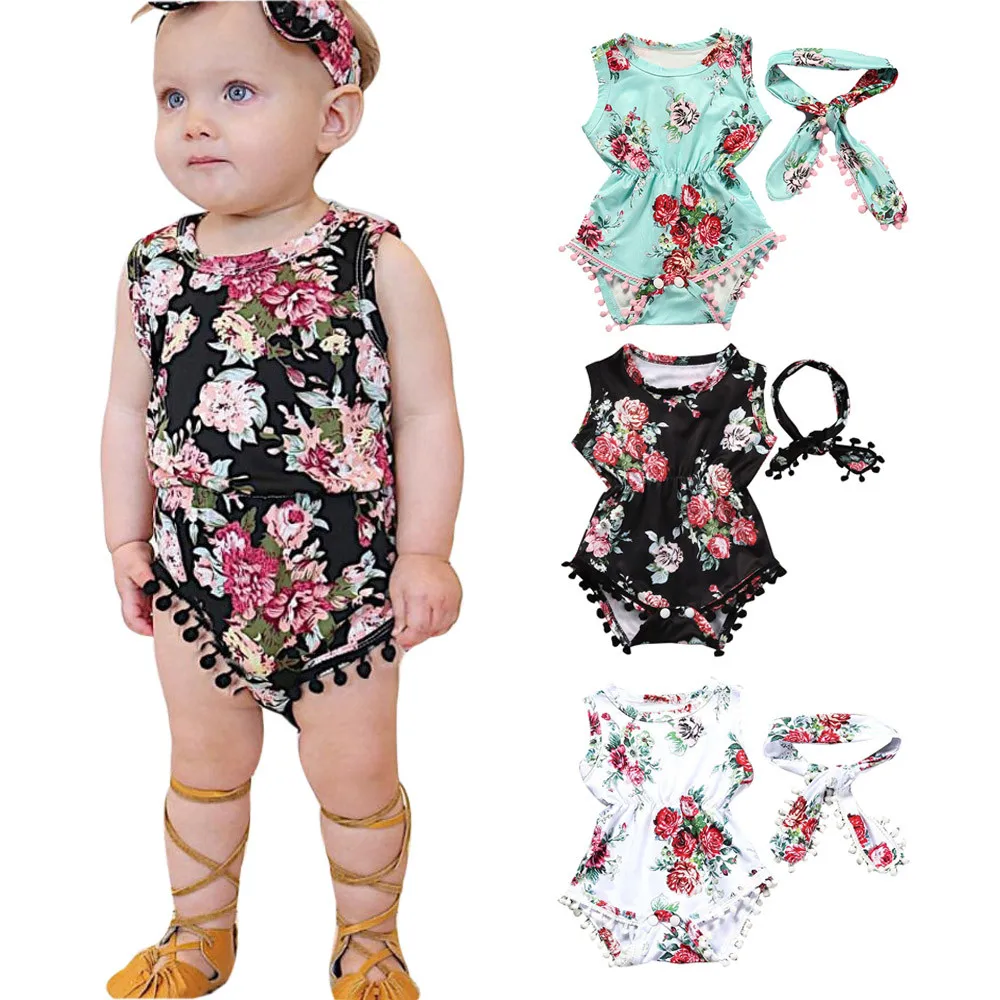 CHAMSGEND 2017 Floral Newborn Infant Toddler Baby Girls Floral Romper