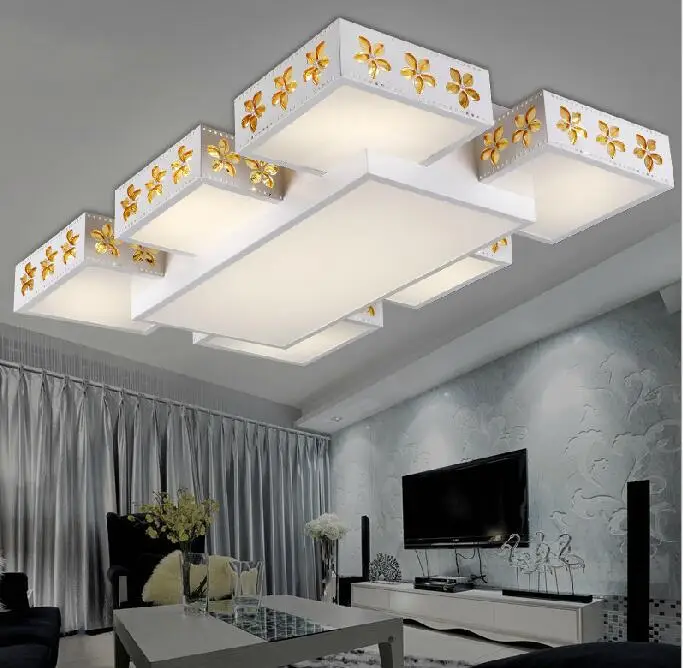 

New Simple White Ceiling Light LED Ceiling Light Rectangular Living Room led Dimming Warm lamp Ceiling Light led lighting lamps