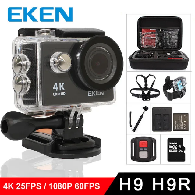 Экшн-камера 100% оригинал eken H9R/H9 4K WiFi экшн Спортивная камера шлем видео Подводная