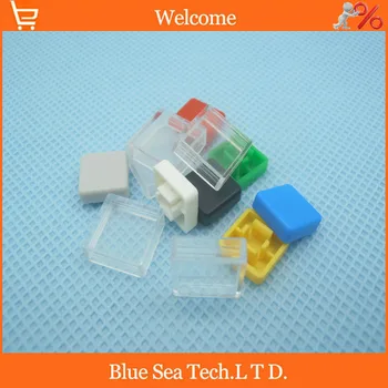 

200 pairs (Tactile Push Button Switch Cap+ transparent case) for 12*12*7.3MM button switch ,7 color choose