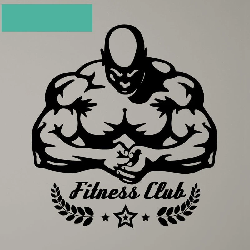 50Pcs Funny Muscle Animal Decal Bodybuilding Stickers Gymnastics Gym Wall Decals Body Building Men for Window 