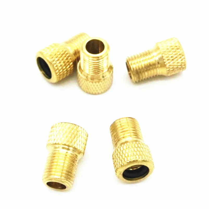 Excellent Copper road bike bicycle valve adapters wind fire wheels adapters gas nozzle air valve Conversion head Converter TL0203 2