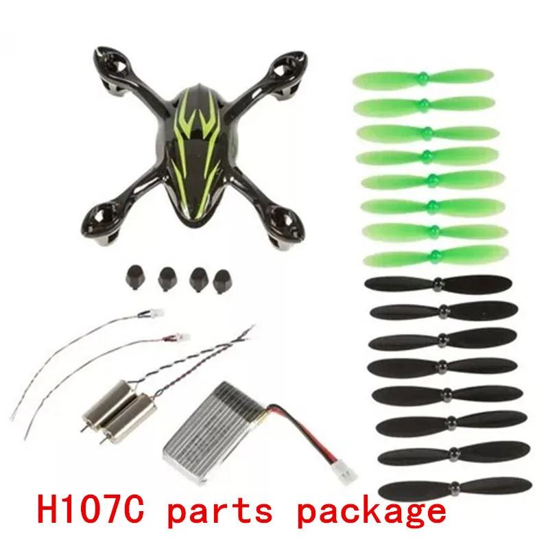 

Квадрокоптер Hubsan X4 H107C с четырьмя осями самолета, черный, зеленый комплект, батарея шасси двигателя светодиодный светодиодная лампа, ножной вентилятор и другие аксессуары