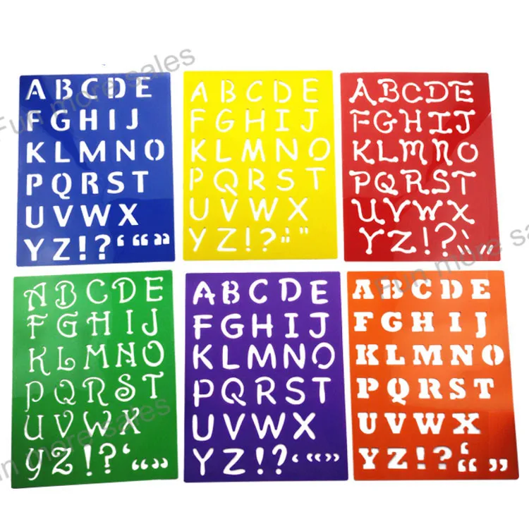 6designs stencils kids capitall alphabet letter drawing templates children educational hot toys plastic painting board277x215mm - Kids Drawing Stencils 6designs stencils kids capitall alphabet letter drawing templates children educational hot toys plastic painting board277x215mm - Kids Drawing Stencils
