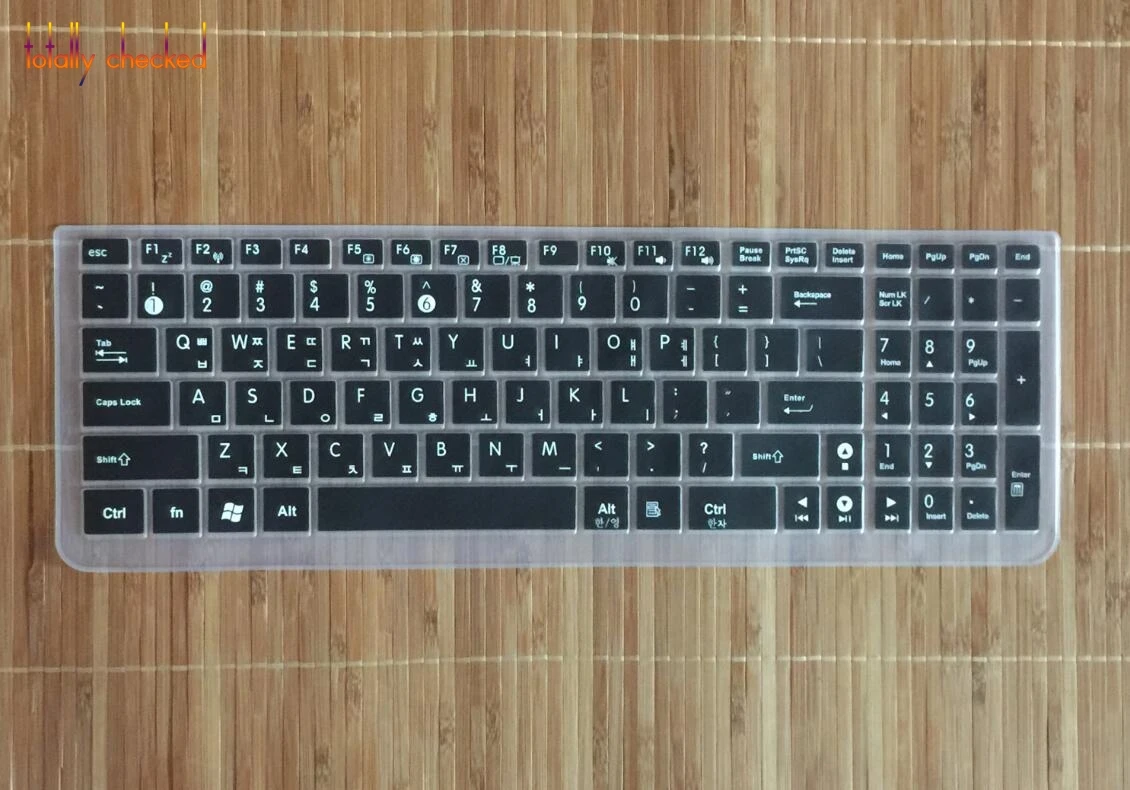 Korean language laptop Keyboard cover for ASUS 15.6 Inch F555LA F555UA